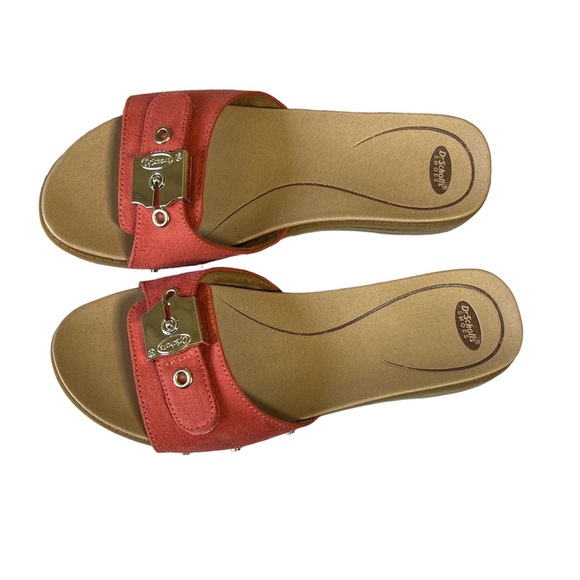 Dr. Scholl's Women's Originalist Slide Sandals in Coral red size 6 - Picture 2 of 9